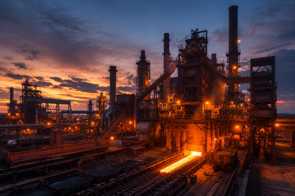 Steel production factory